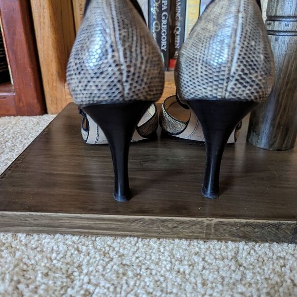 RICKARD Shah lizard and suede Mary Jane's sz 40 euc - Picture 2 of 6